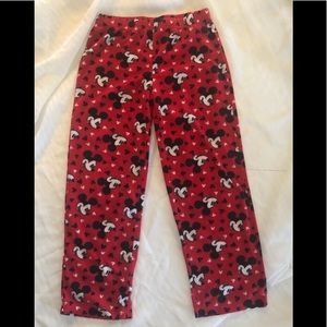 Disney fleece Mickey Mouse pajama pants.  Size med